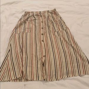 Nasty gal high midi striped skirt